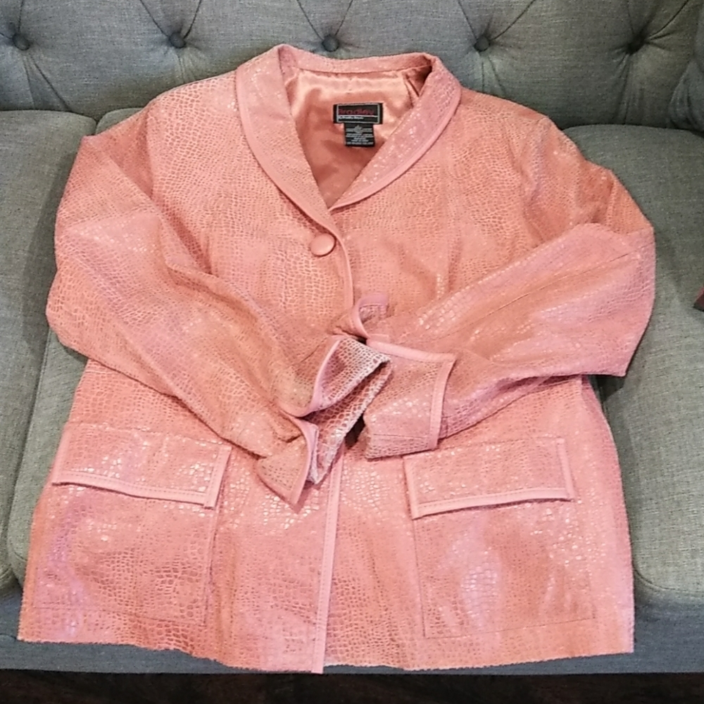 Bradley bayou Embossed leather jacket size L - Picture 5 of 10